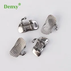 Denxy 100pcs/25set Dental Orthodontic Bracket for 1st Molar Bracket Bondable mesh base Metal Bracket 6th Teeth Orthodontic Brace