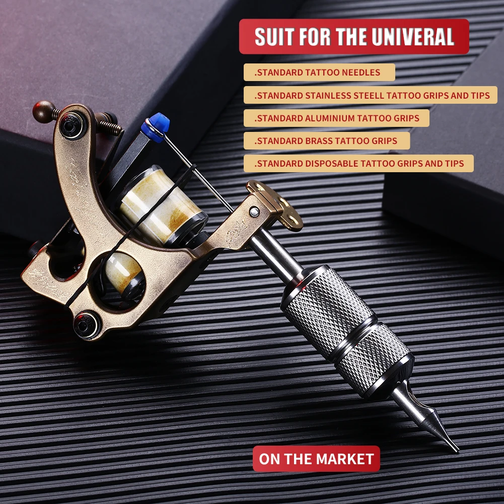 Mummy Coils Tattoo Machine For Liner Shader Traditional Handmade Pure Copper Tattoo Gun