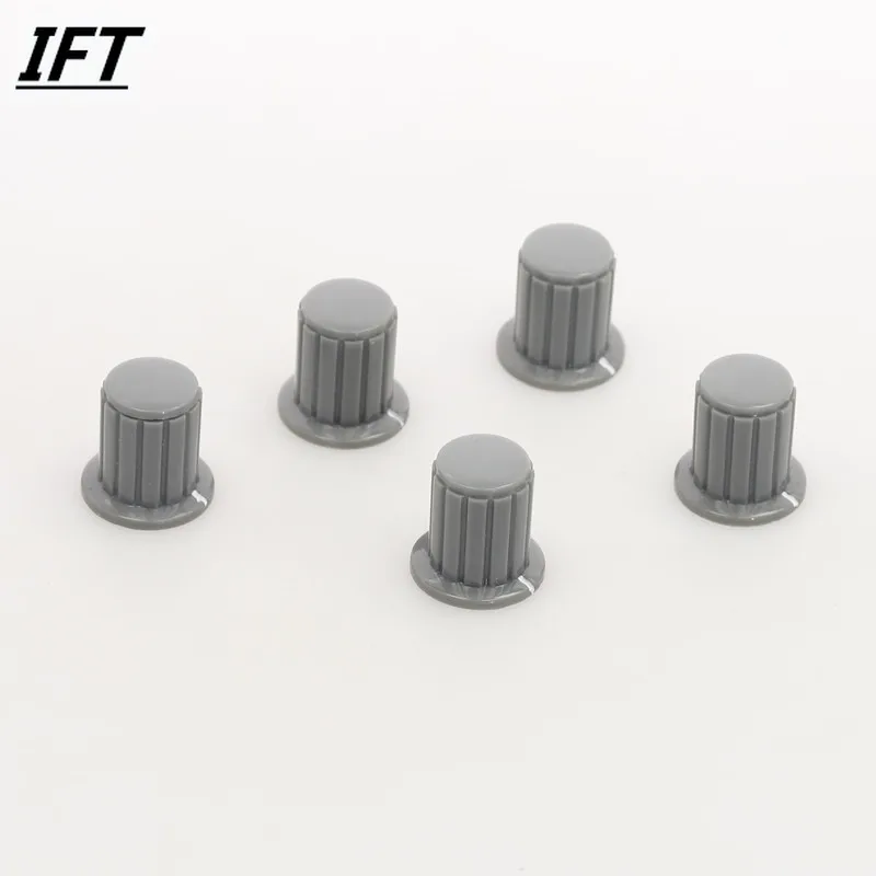 5 Pcs 4mm Shaft Insert Dia Brass Tone Core Potentiometer Control Knobs