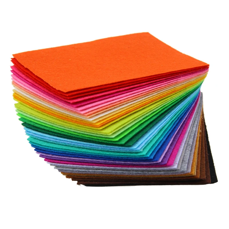 40Pcs/Set Polyester Nonwoven Felt Fabric,1MM  Thickness,DIY Sewing Material,Dolls,Crafts Accessories,10x15cm