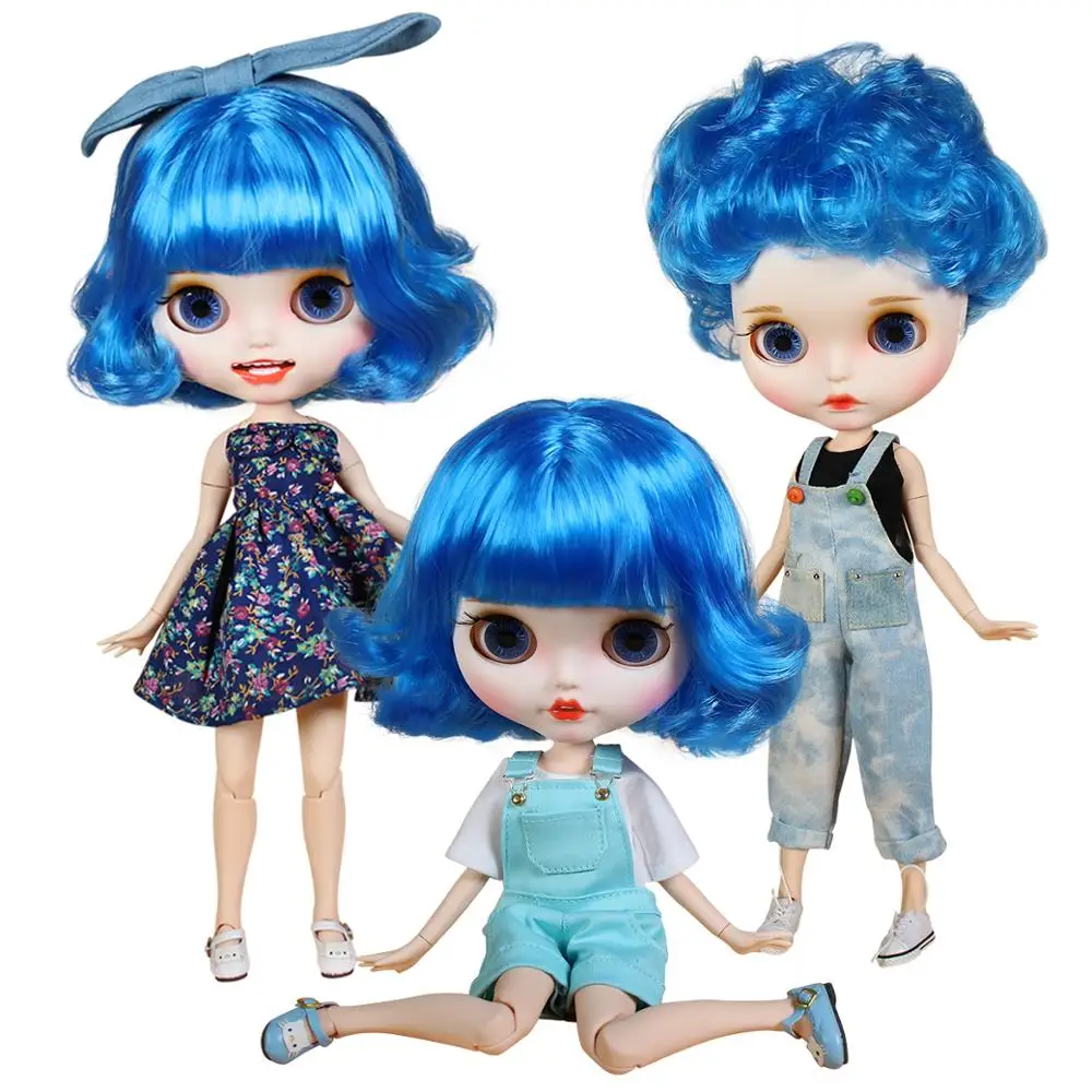 

ICY DBS Blyth doll No.BL6208 Blue hair and white skin joint body 1/6 bjd