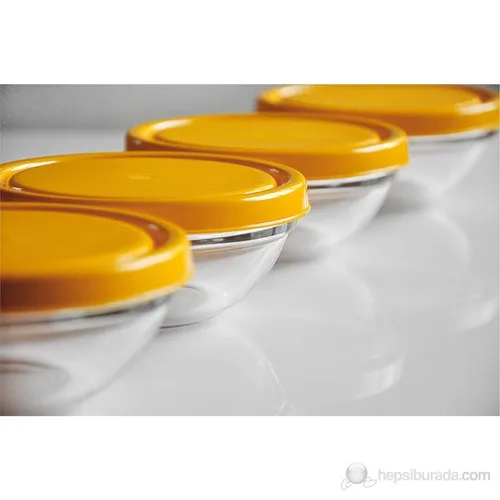 Pasabahce 4'Lü Orange Cap Chef Storage Container