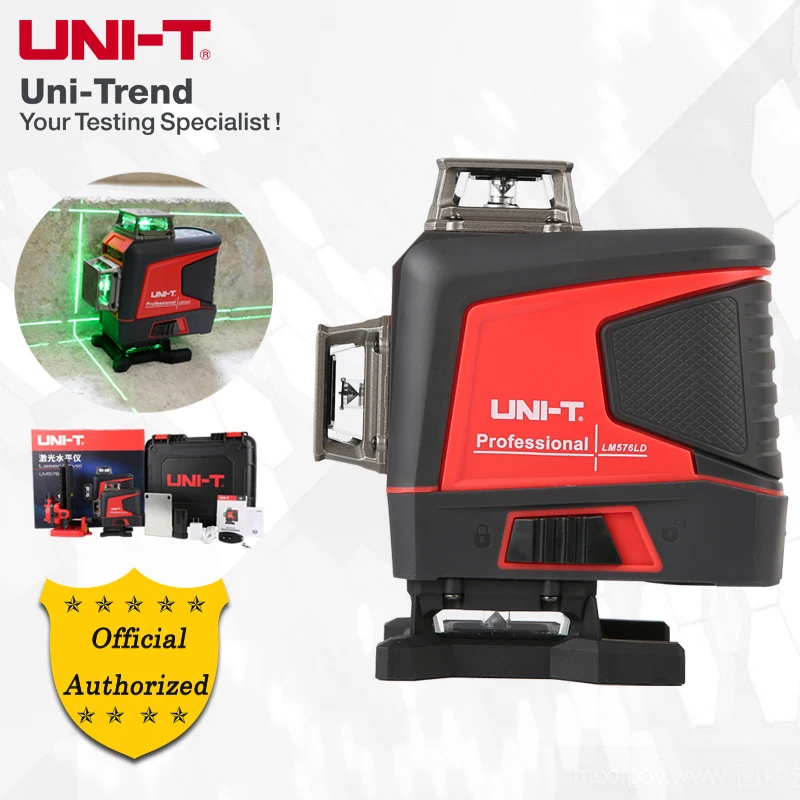 UNI-T LM576LD high-precision 16-line green laser leveler; horizontal and vertical measurement of buildings/doors and windows