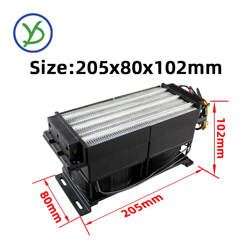 750W 1000W 220V AC Industrial PTC Fan Heater Incubator Clothes Dryer Coffee Maker Dryer Heater Water Accessories 205x80x102mm