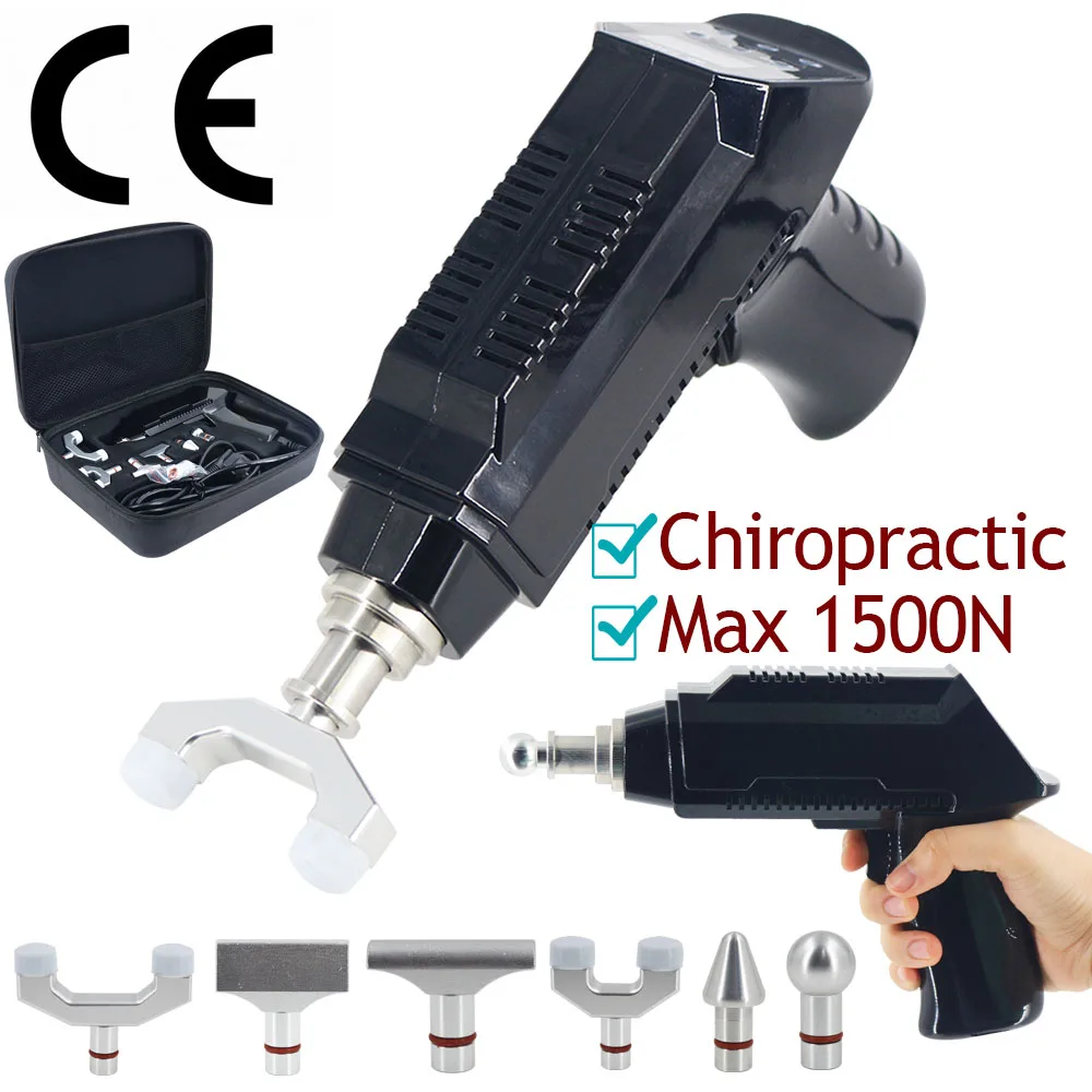 

2021 Adjustable Electric Chiropractic Gun Chiropractic Adjustment Tool Replaceable 6 Heads 30 Levels Spine Massage Instrument