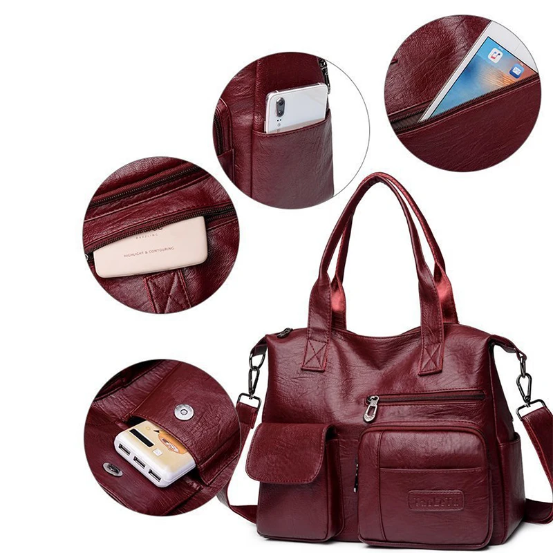 Luxus Shopping Handtaschen Weibliche Schulter Taschen Designer PU Leder Umhängetaschen für Frauen Große Kapazität Umhängetasche Totes – Detail 20