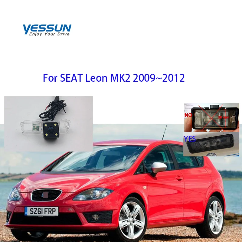 Kamera tylna do SEAT Leon MK2 2009 ~ 2012 nocny widok CCD kamera parkowania/kamera cofania kamera na tablicę rejestracyjną