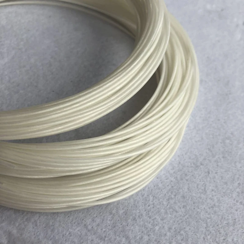 20pcs White color tennis string soft feeling 1.30mm tennis rackets string elastic training durable tennis rackets strings