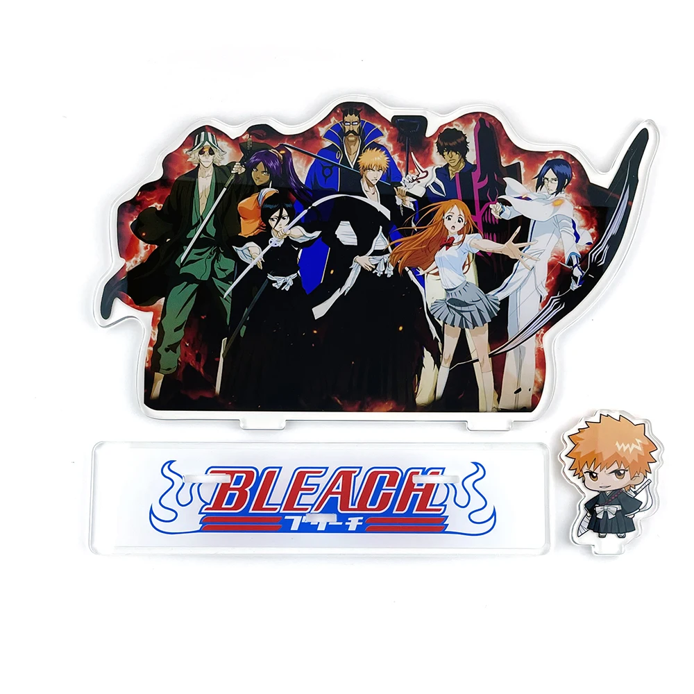 BIG SIZE Bleach group ichigo Orihime Uryuu Yasutora Kisuke Yoruichi acrylic standee figurines desk decoration cake topper