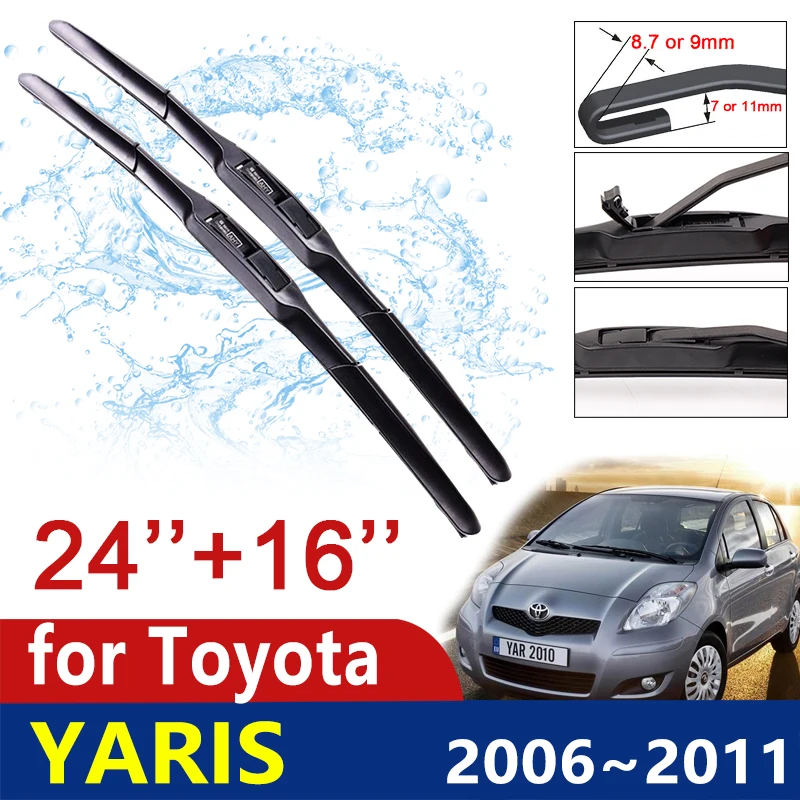 Car Wiper Blade Windscreen for Toyota Yaris Vitz XP90 2006~2011 MK2 Front Windshield Wipers Car Accessories 2007 2008 2009 2010