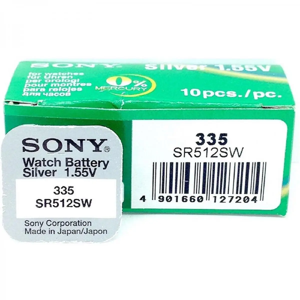 Sony original battery silver oxide SR512SW button pile in blister 1X unit