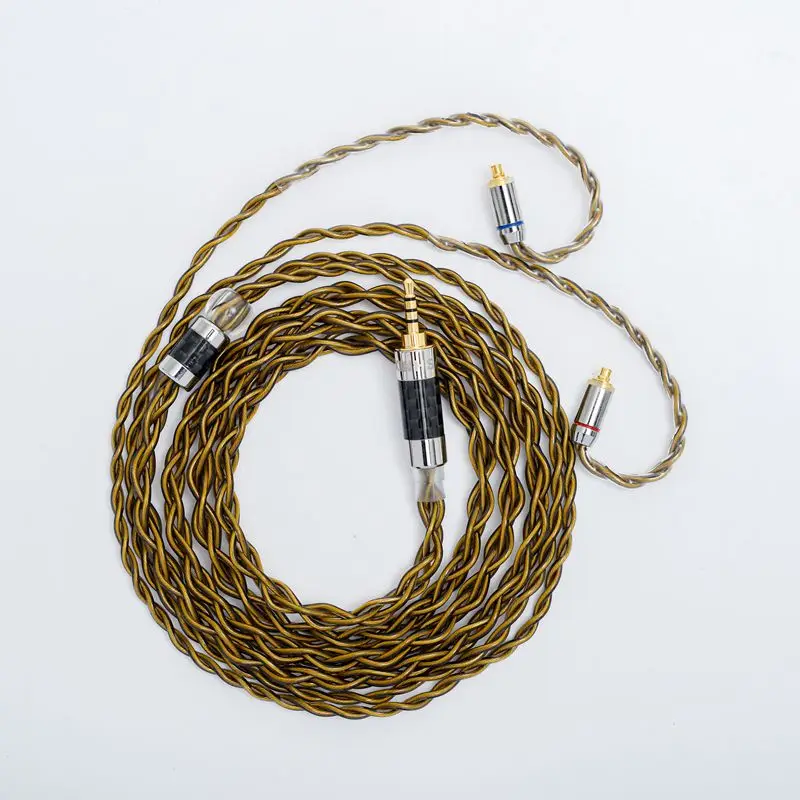 Cable para auriculares HiFi, línea de actualización de 4 núcleos, chapado en cobre y oro mezclado, MMCX/0,78mm, 2 pines/QDC/TFZ para SE535 UE900S, venta directa de fábrica