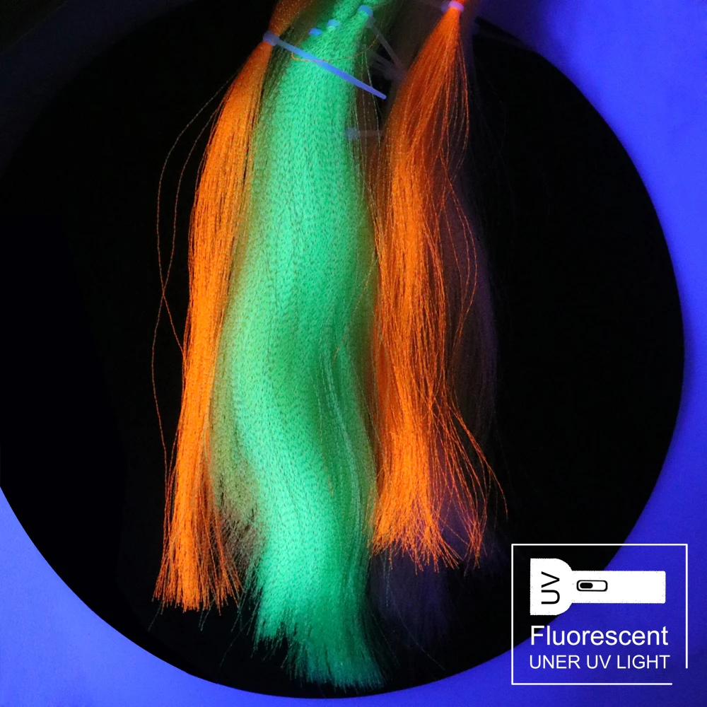 14 szt. Materiał do wiązania much UV Fluorescencyjny kryształ Flashabou Krystal Tinsel Flash Saltwater Jig Wiązanie — zdjęcie 6