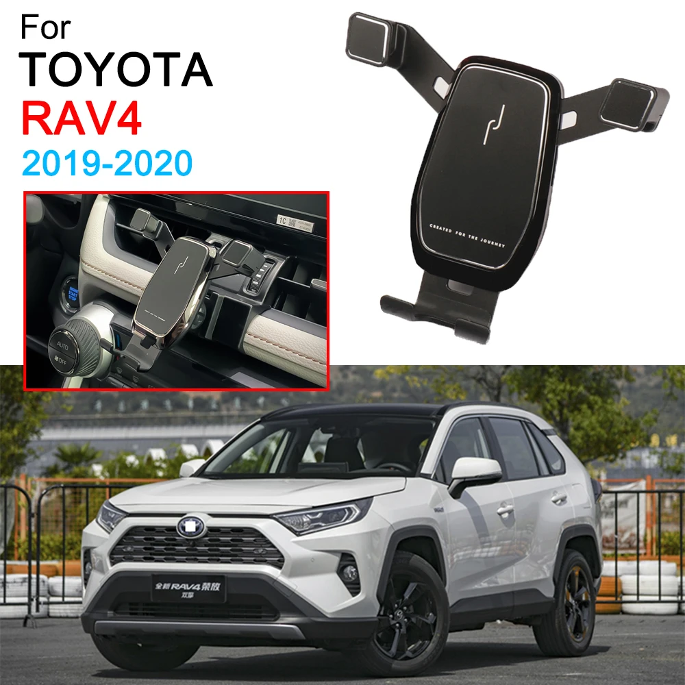 Gravity Car Phone Holder Dedicated Air Vent Mount Clip Clamp Mobile Phone Holder for Toyota RAV4 Accessories 2019 2020