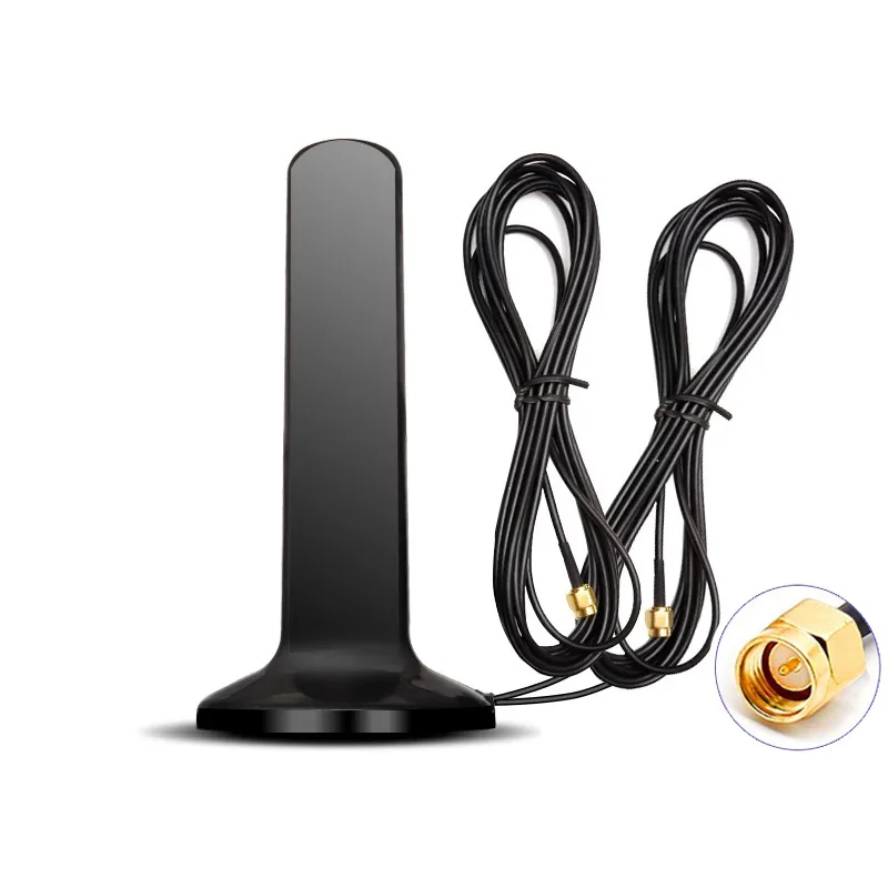 Antena GSM 4G 5G 600-6000MHz 12dBi Wysoki Zysk Wszechkierunkowa z Magnetyczną Bazą SMA Męski TS9 CRC9 do CPE Routera WIFI Modemu