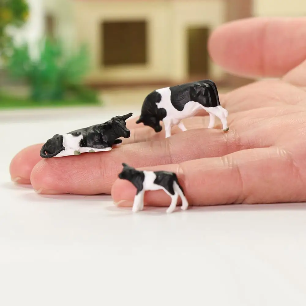 32pcs HO Scale 1:87 Painted Farm Animals Cows 8 Different Poses Model Railway P8714