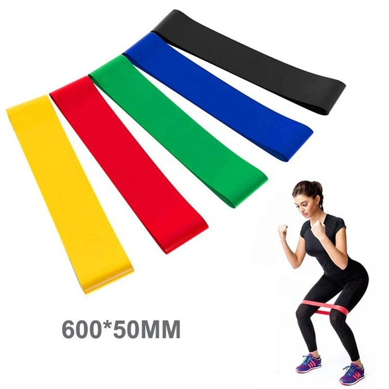 Bandas elásticas De goma para Yoga, cintas De Resistencia De látex para Fitness, equipo De gimnasio, 5 colores, España