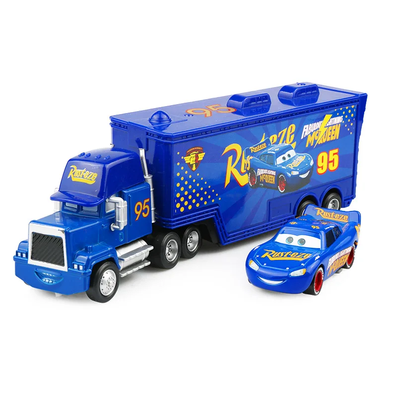 Disney Pixar Cars 2 3 Toys Lightning Mcqueen Jackson Storm Mack Uncle Truck 1:55 Diecast Vehicle Model Car Kid Boy Birthday Gift