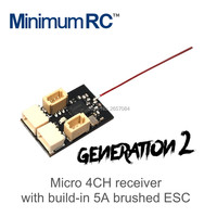 Second generation!Miniature receiver Dsm2 Flysky Frsky s-fhss receptionIntegrated with brushed ESC for mini RC Airplane