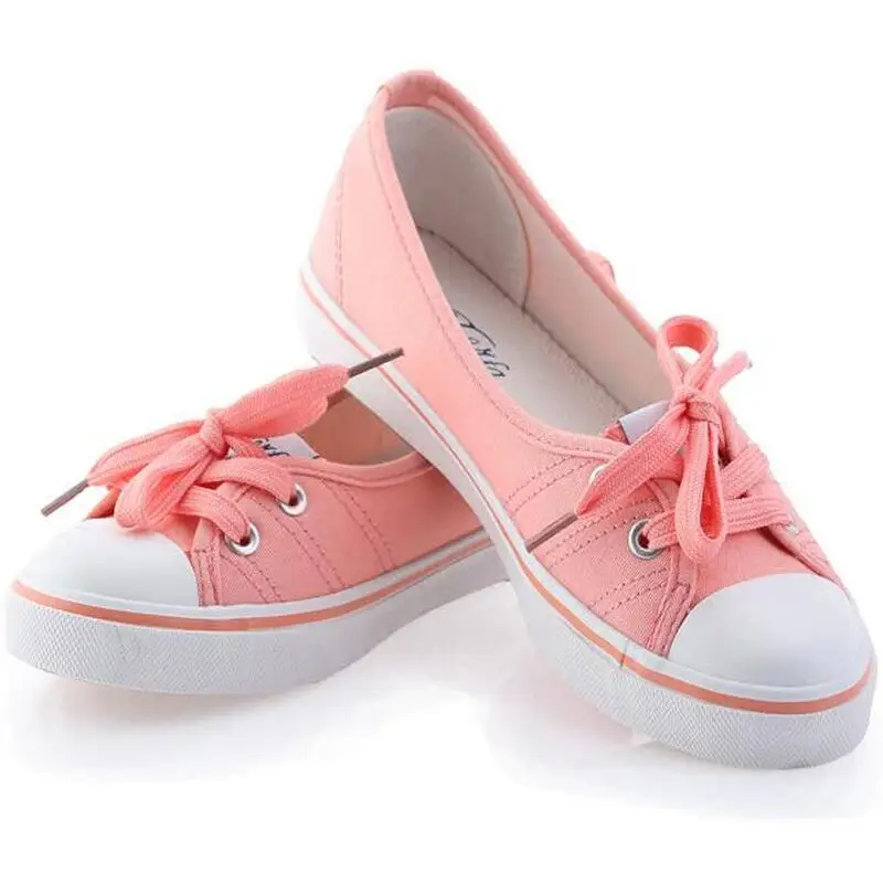 

New Canvas Shoes Woman Sneakers Casual Flats Women Shoes Loafers Ladies Low-top Lace-up Student Trainers Female High Quality