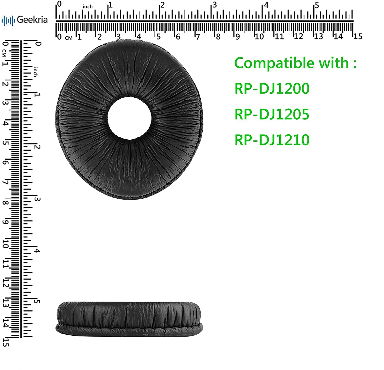 QuickFit cuero proteico de almohadillas para Panasonic técnicas RP-DJ1200... RP-DJ1205... RP-DJ1210 auriculares almohadillas