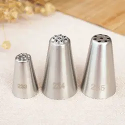 #233 #234 #235 Multi-Open Nozzle Icing Tip Stainless Steel Piping Nozzles Cup Cake Decorating Cream Mouth For Grass Mont Blans