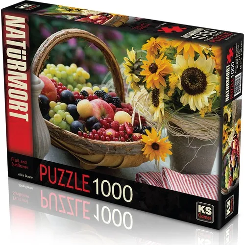 KS Games Fruıt And Sunflower 1000 Parts cutting dies cut pieces with different from each other