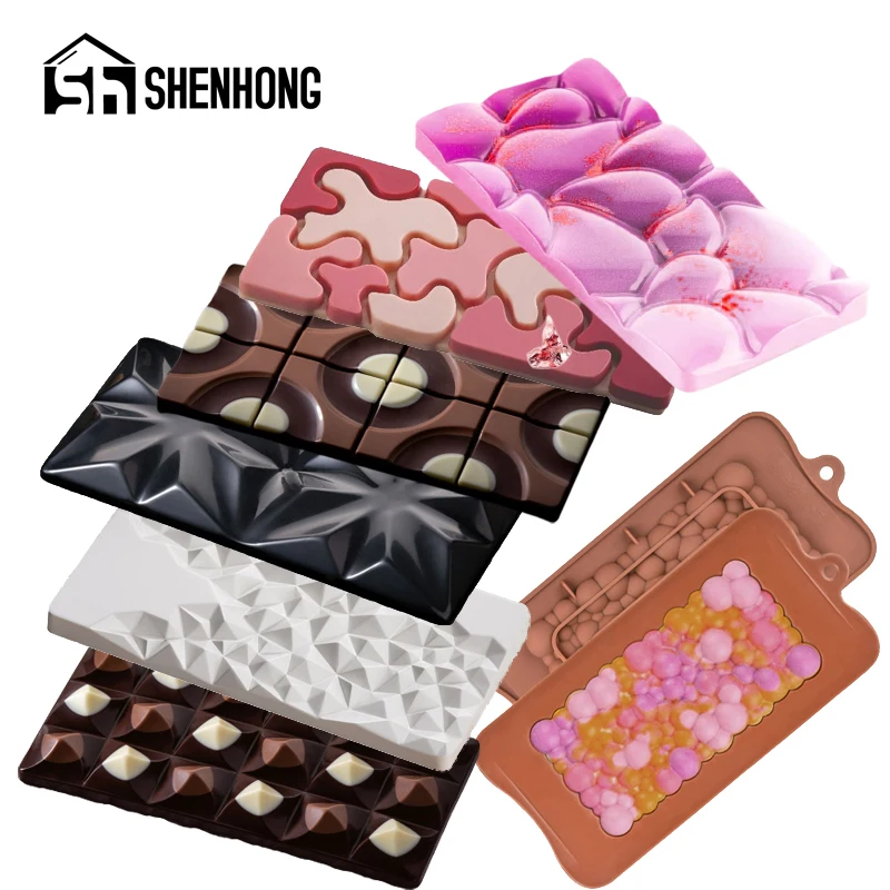 SHENHONG Chocolate Mold Child Gift Non-Stick Silicone Mould Pastry Decoration Kitchen Accessories Candy Chunks Baking Tools