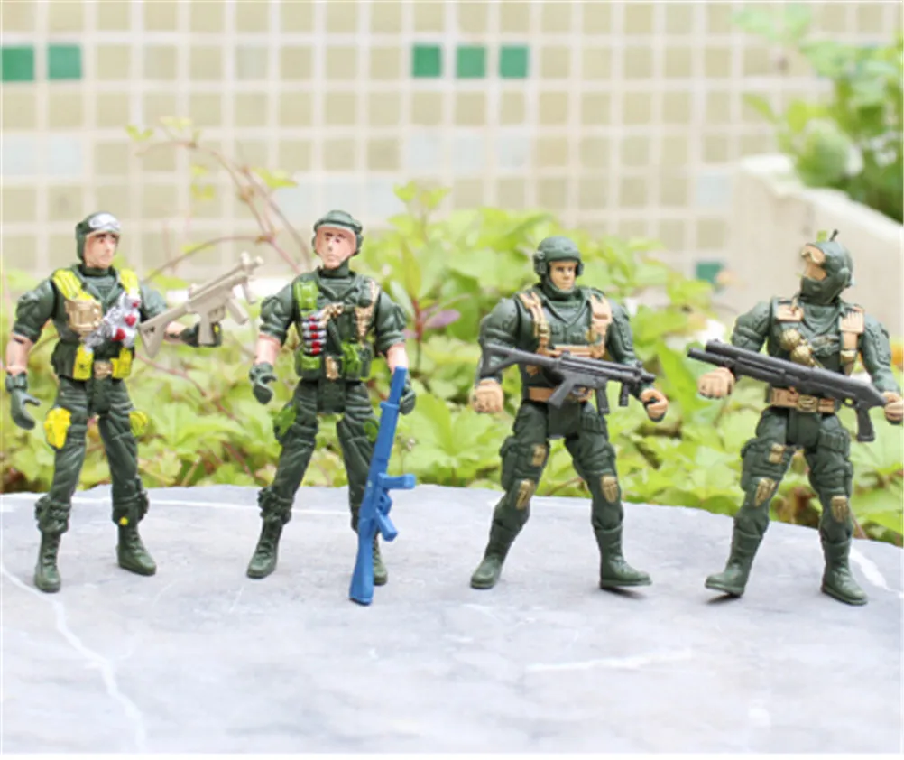 9cm Military militare modello Playset forza speciale Action Figures giocattoli per bambini soldato di plastica uomini giocattoli per soldato a mobilità casuale