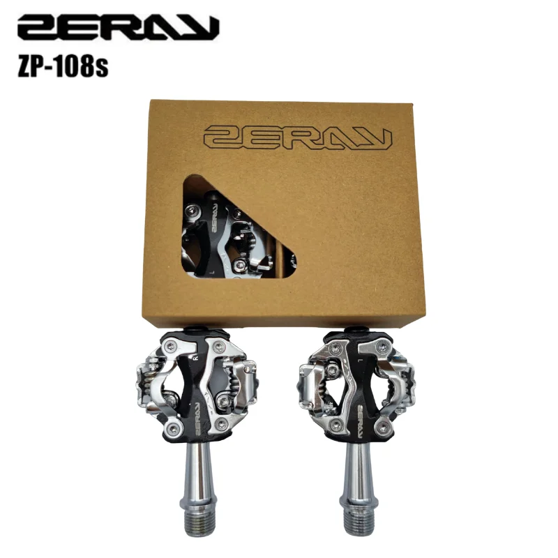 ZERAY ZP-108S ZP-109S Cycling Road Bike MTB Clipless Pedals Self-locking Pedals SPD Compatible Pedals Bike Parts 108s