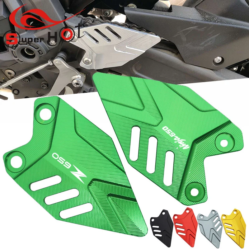

For Kawasaki NINJA650 Z650 z ninja 650 Motorcycle Accessories Footpeg Footrest Front Brake cylinder Heel Plates Guard Protector