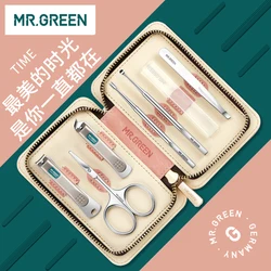 MR.GREEN Nagelknipper Set Nagelknipper Oorpluk Schuine mond- en neushaarschaar Nagelgereedschap