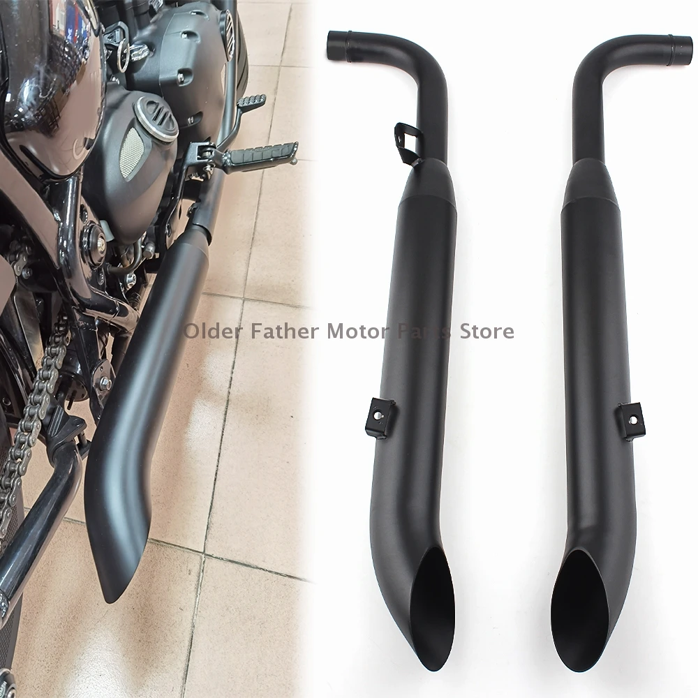 

Matt black Motorcycle Silencer Exhaust Muffler Pipe For Triumph Bonnieville Bobber T100 T1200