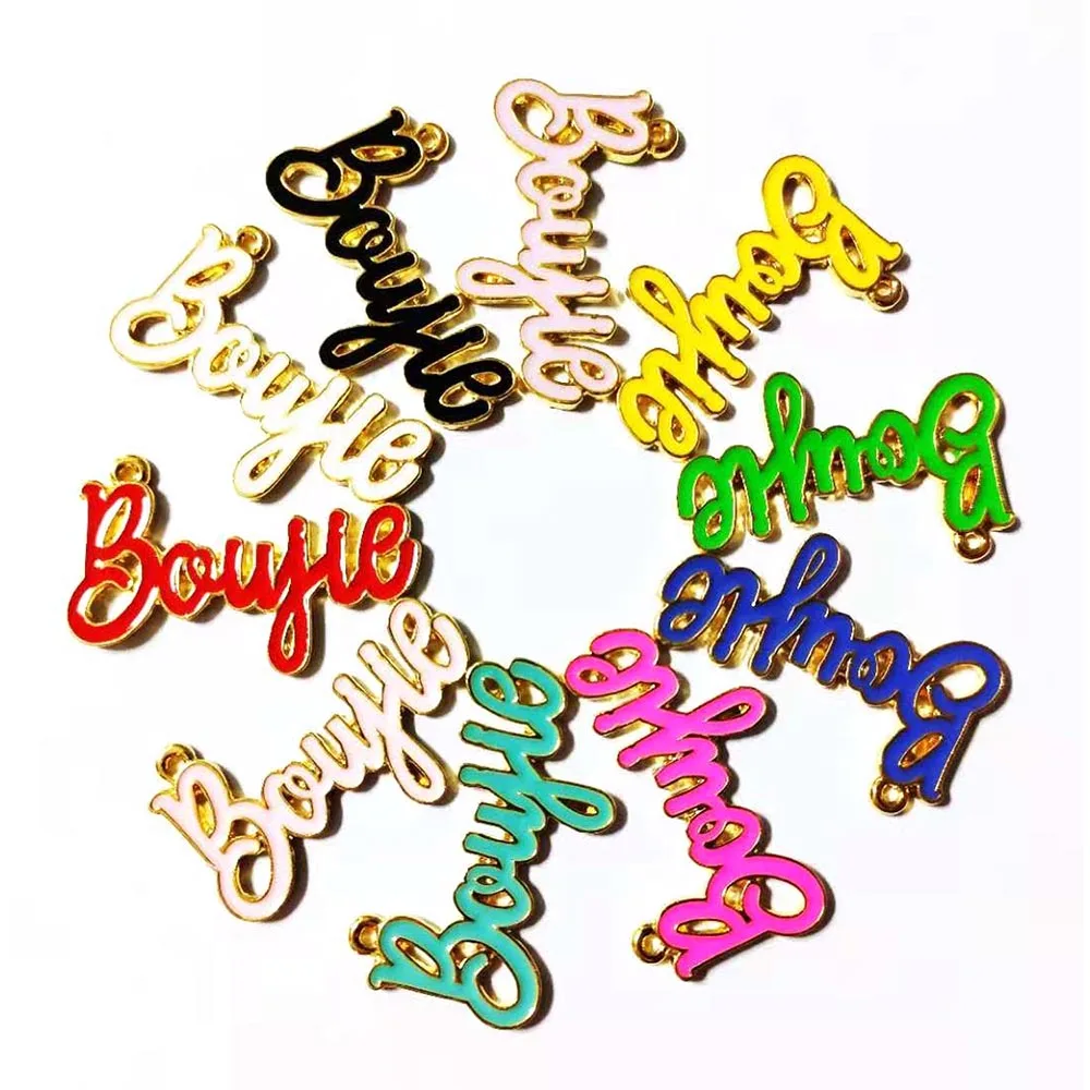 

10pcs letter boujie charms for women DIY jewelry accessories L14