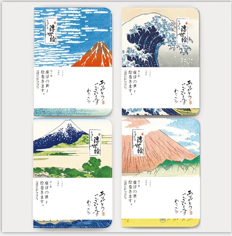 New Kanagawa Fuji Mountain Series Notebook PU Leather Diary Weekly Planner Schedule Book Gift Stationary