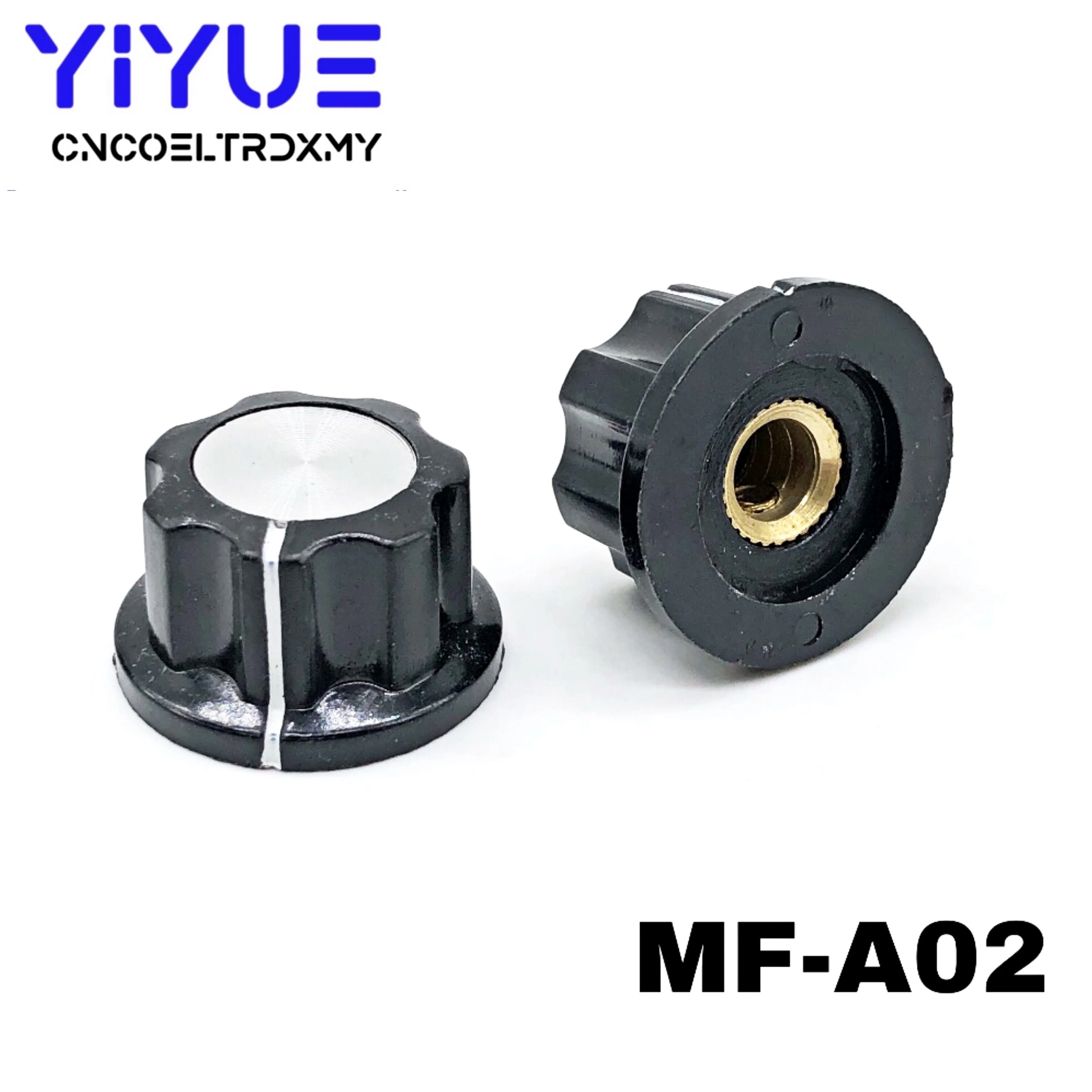 2Pcs Potentiometer ลูกบิดหมวก 6 มม.MF-A01 MF-A02 MF-A03 MF-A04 MF-A05 สวิทช์หมุนลูกบิดหมวก WHT118 WX050