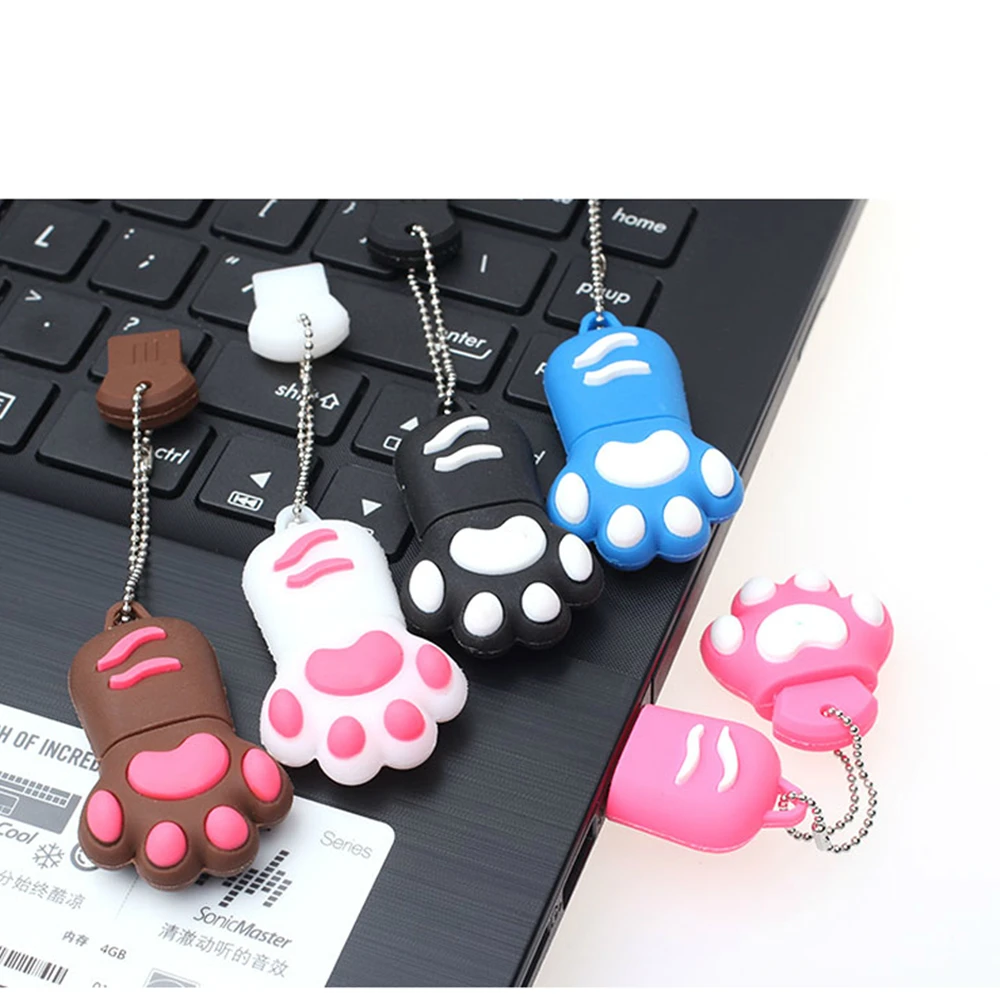 

High Quality USB Flash Drive Cute Lovely Cat Claws PenDrive Women Flash Memory Stick Pen Drives U Disk 4gb 8gb 16gb 32gb 64gb