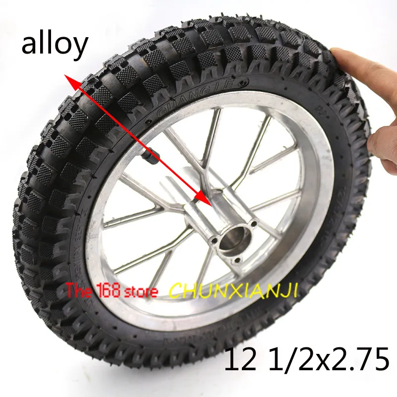 Package post Mini off-road motorcycle parts Leah small  vehicle front and rear wheel assembly 12 1/2X2.75  tyre