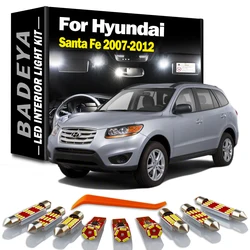 BADEYA 13X Canbus LED Interior Light Kit For 2007 2008 2009 2010 2011 2012 Hyundai Santa Fe Dome Map Trunk Lamp Car Accessories