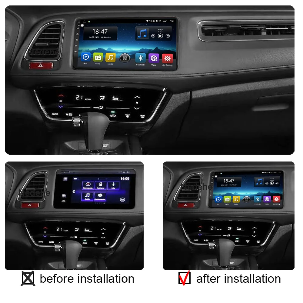 2 Din Car Radio Android 12 Carplay for Honda HRV H RV Vezel XRV 2013- 2018 Multimedia Video Player Auto GPS Stereo Screen NO DVD