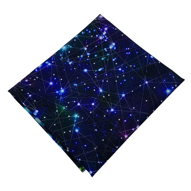 Beautiful Blue Shining Star  Cotton Fabric Universe Space Galaxy Print Fabric Patchwork Sewing Material For Diy Fashion Clothing