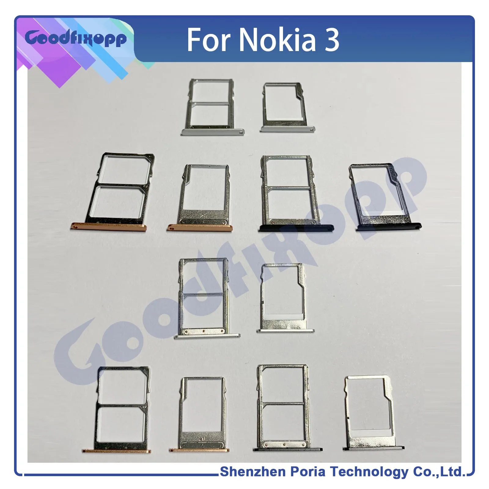 

For Nokia 3 TA-1032 SIM Card And Adaptors Take The Chip Tray Support Cassette-Replacing Housing Repair Parts SD Card Slot