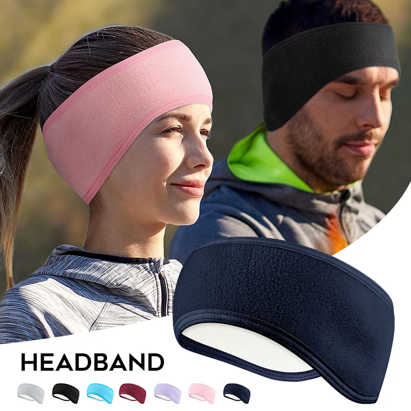 Fleece Ear Warmer Headband Unisex Winter Earmuffs Stretchy Ear Cover Cold Weather Ear Muffs for Yoga Running Sports повязка на