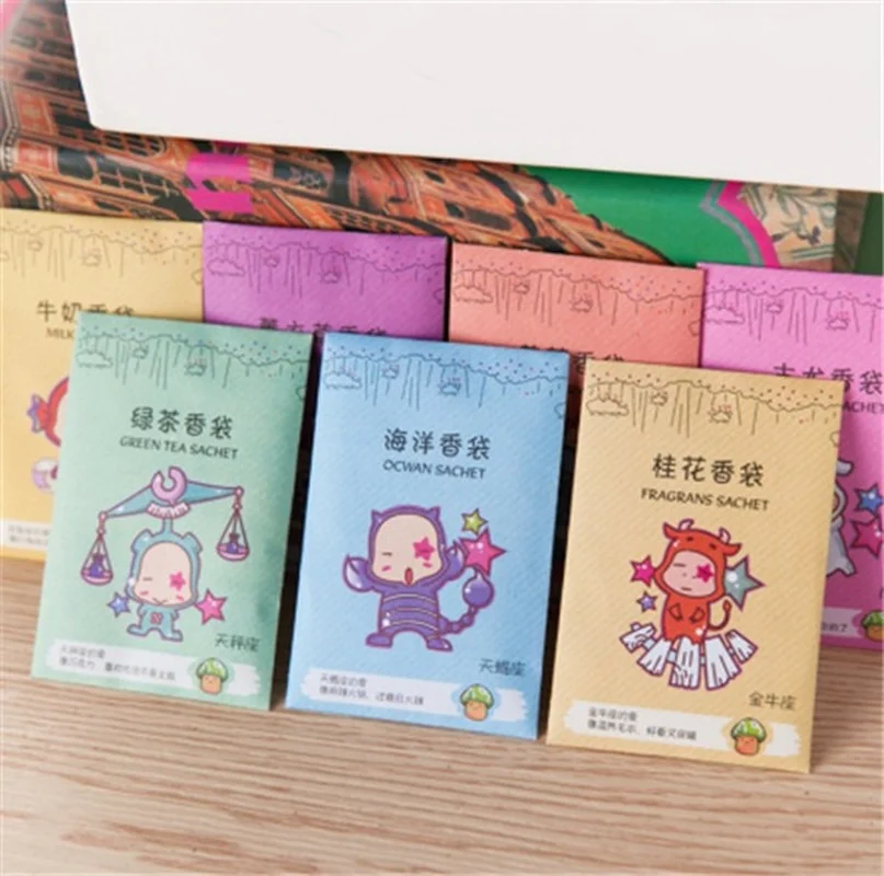 12 Kinds Smell Hanging Spice Sachets Aromatherapy Air Fresh Scent Bag Deodorant Mouldproof Insect Wardrobe Sachet Flower Perfume