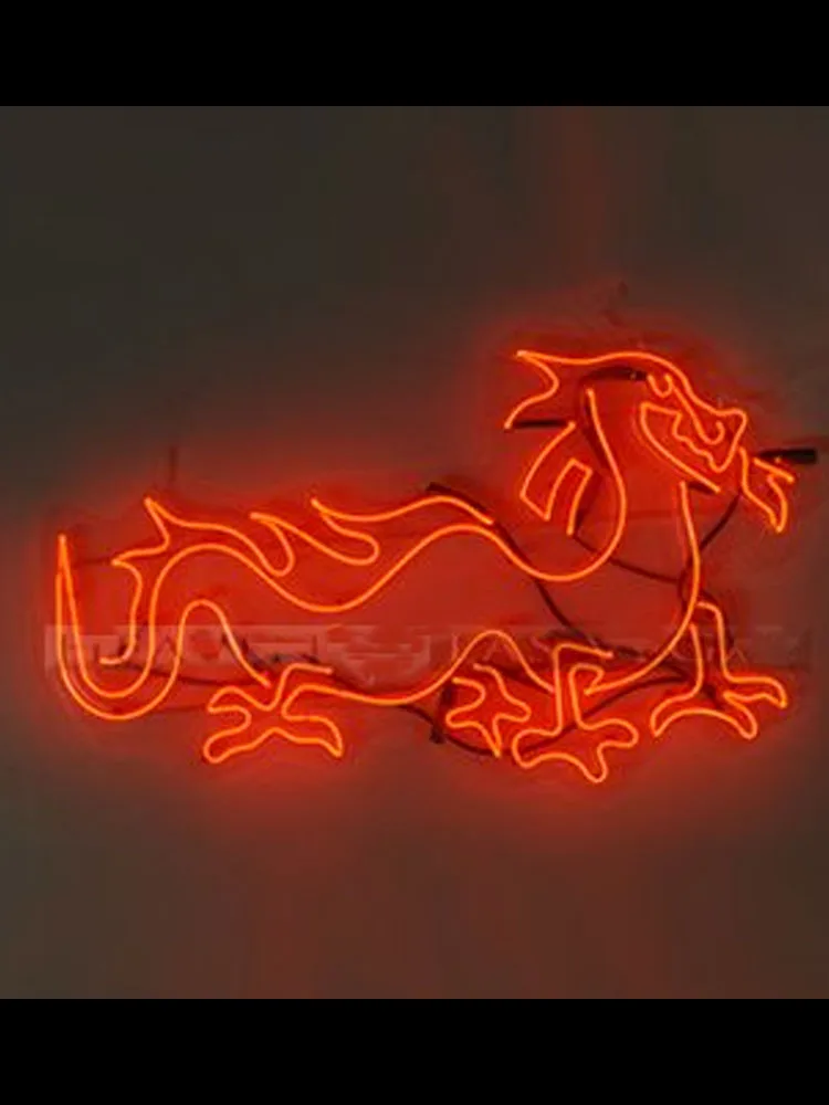 Neon Sign For dragon Chinese red Glass Tube east Commercial shop Lamp restaurant advertise custom DESIGN Impact Attract light