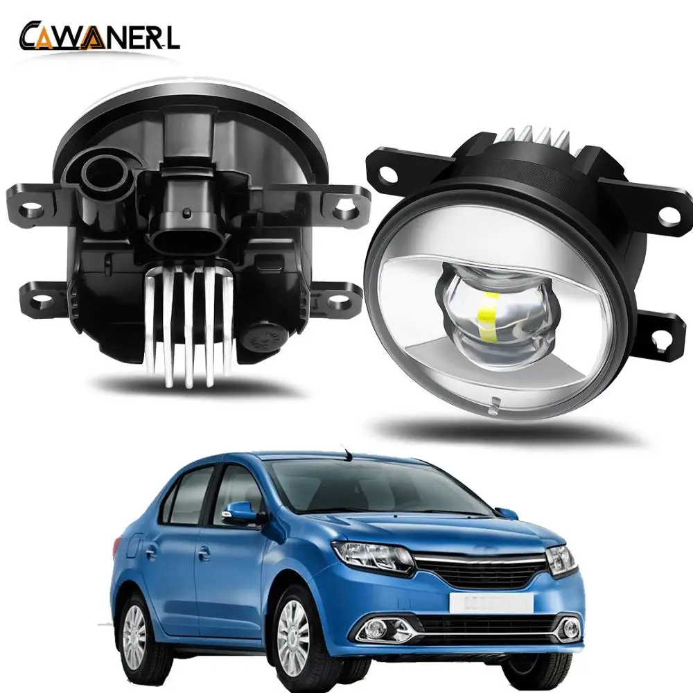 

Противотуманные фары в сборе для Renault Logan 2004-2015, светодиодные линзы, светодиодный туманные фары, дневные ходовые светильник ни H11, 30 Вт, 8000лм, 12 В