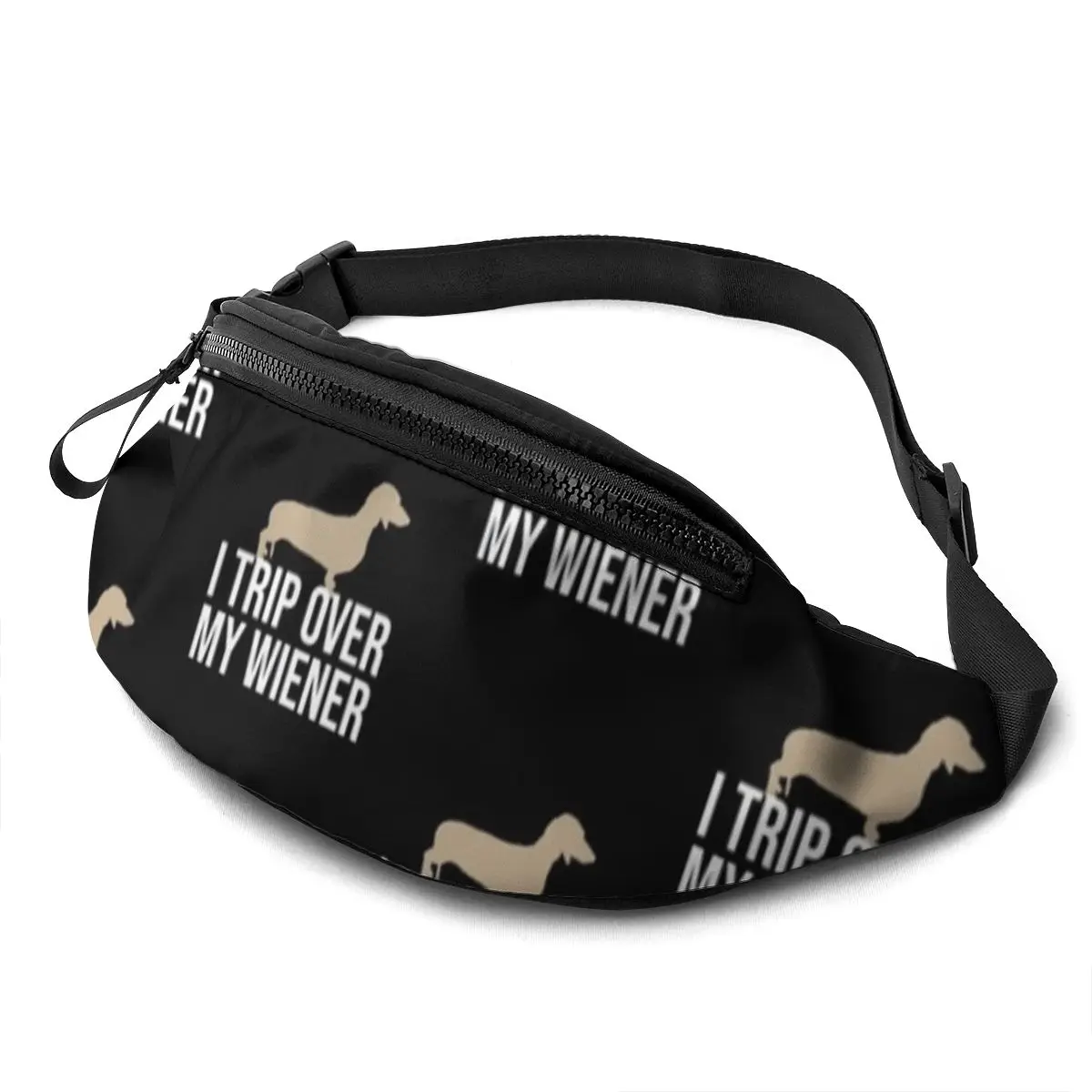 

Dachshund Waist Bag Picture Polyester Waist Pack Fitness Men Bag