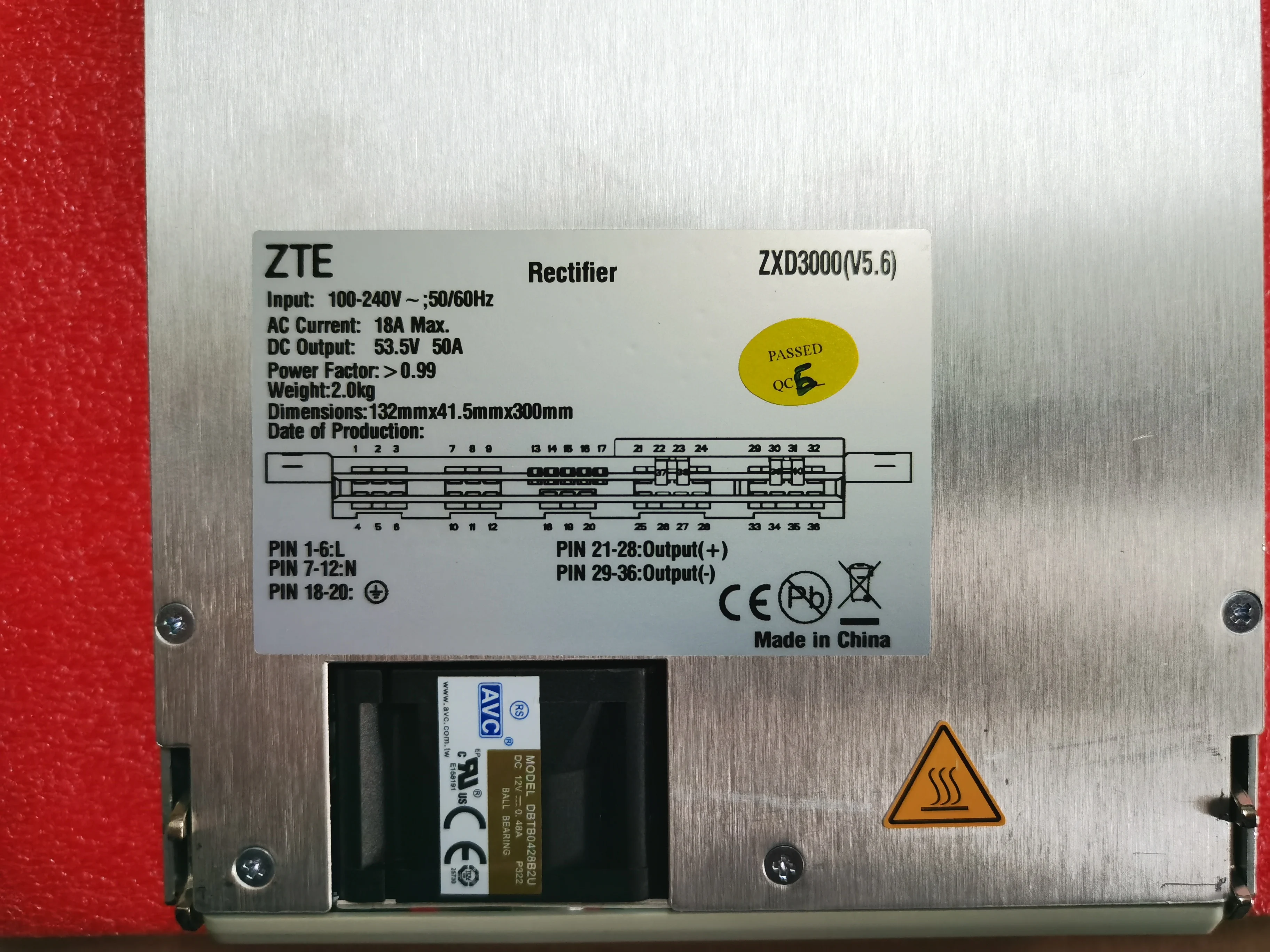 ZXD3000 V5.6 ZTE 3000W Communication Power Module, 48V50A Base Station, 53.5V, 57V, 58V