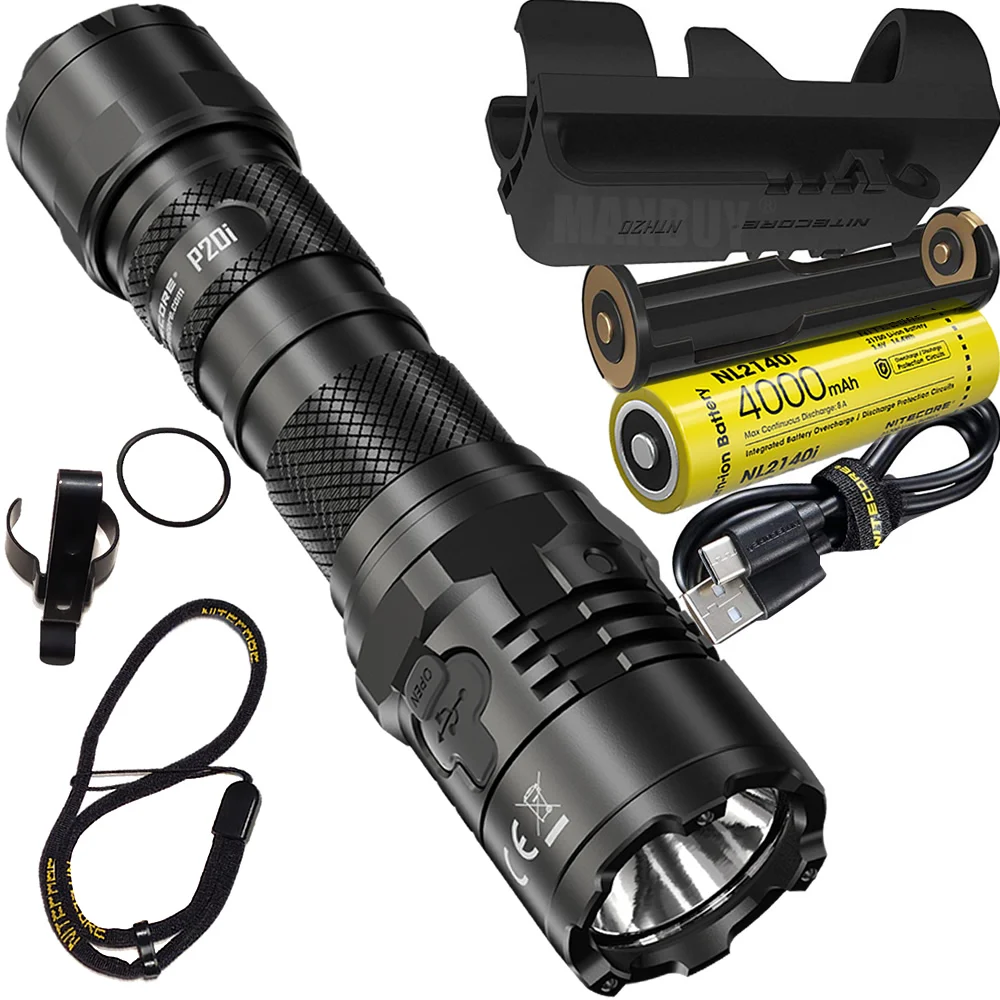 

2024 Nitecore P20i with 4000mAh 21700i Battery i-Generation 1800 Lumens 21700 Tactical USB-C Rechargeable Flashlight Torch light