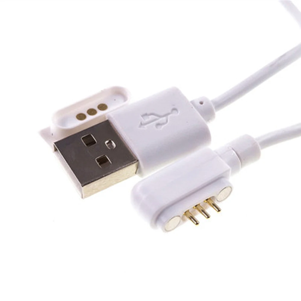 Магнитный USB-кабель PogoPin, 1 шт., 3 контакта, 1 м